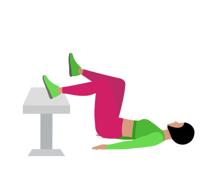 Feet Elevated Single Leg Glute Bridge