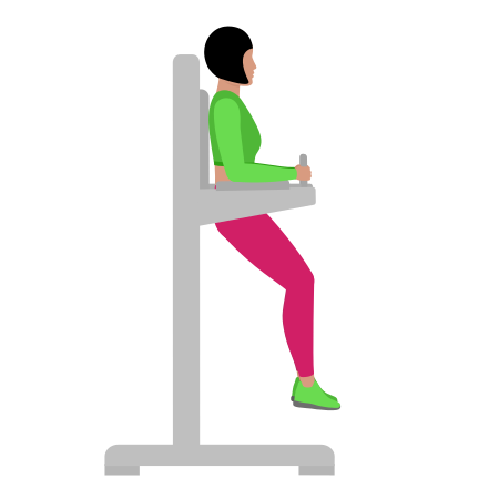 Captains Chair Knee Raise