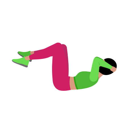 Crunch Hold Knee Raise Alternating