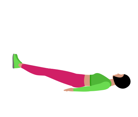 Lying Leg Raise With Hip Lift