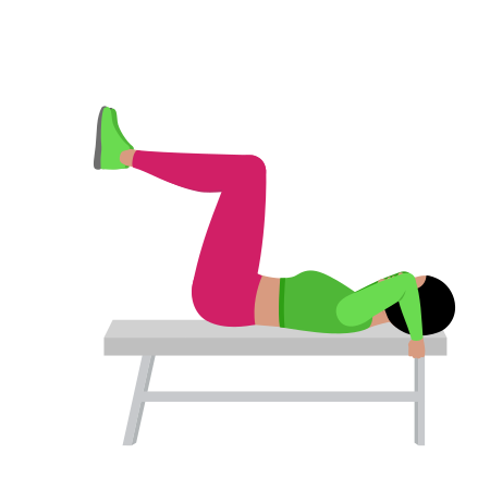 Reverse Crunch On The Bench