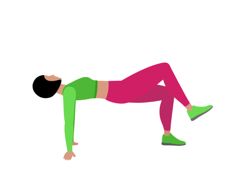 Tabletop Hold With Bent Knee Lift