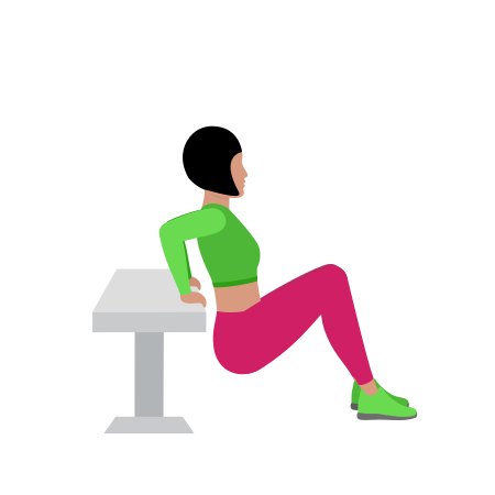 Bench Dip Bent Knees