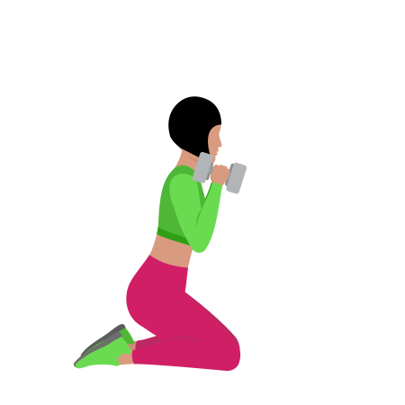 Dumbbell Kneeling Squat