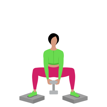 Dumbbell Sumo Squat Elevated