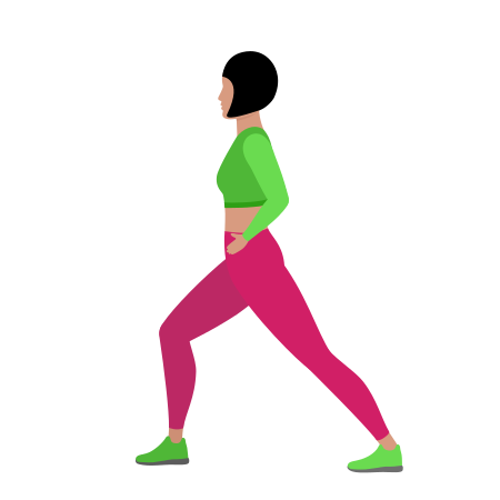 Lunging Straight Leg Calf Stretching