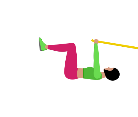 Resistance Band Dead Bug Leg Lowering