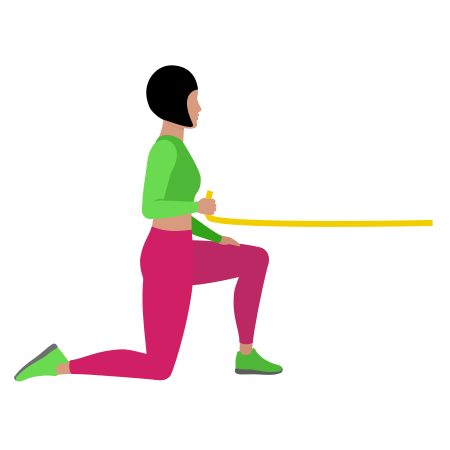 Resistance Band Half Kneeling Single Arm Row