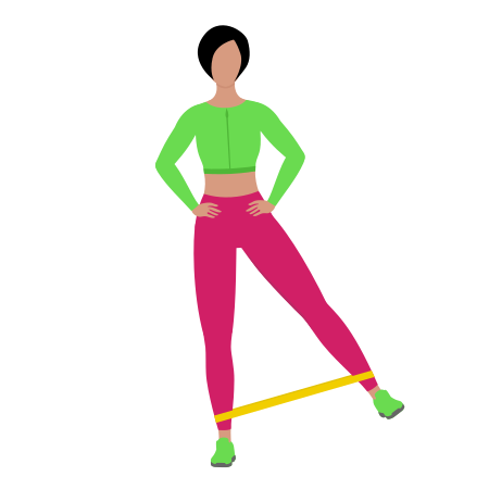 Resistance Band Hip Abduction Var 2