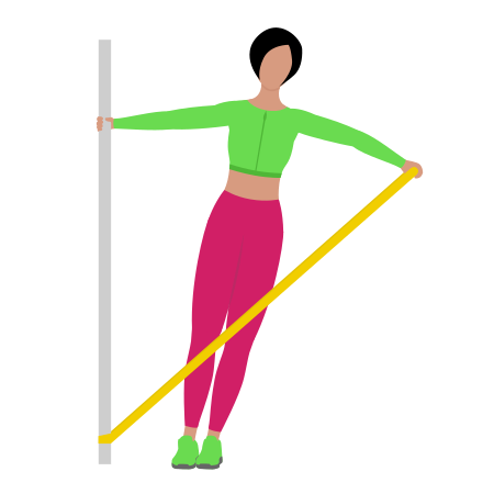 Resistance Band Leaning Lateral Raise