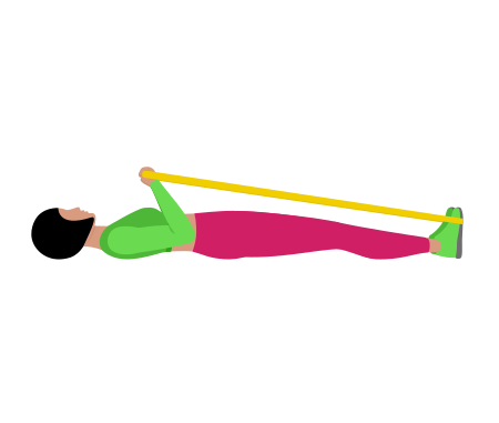 Resistance Band Lying Bicep Curl
