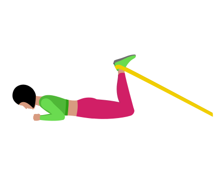Resistance Band Lying Leg Curl
