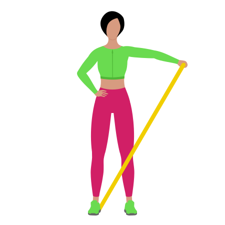 Resistance Band One Arm Lateral Raise