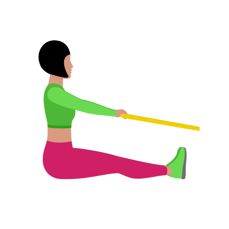 Resistance Band Seated Wide Grip Row