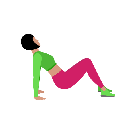 Upward Table Pose Stretching