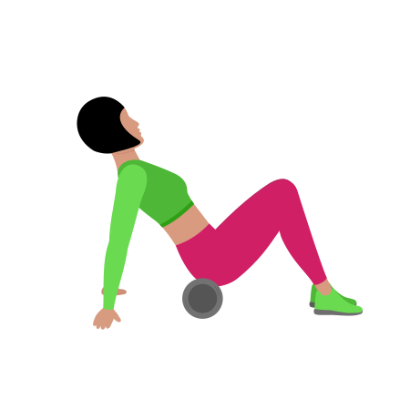 Woman Rolling Glutes