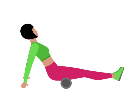 Woman Rolling Hamstrings