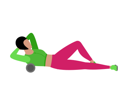 Woman Rolling Lat And Rear Deltoid