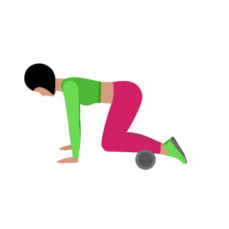 Woman Rolling Tibalis Anterior